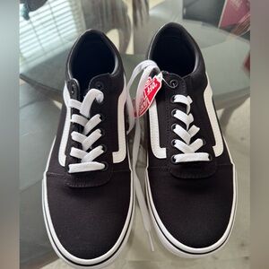 Vans Black Sneakers, Size 9, New